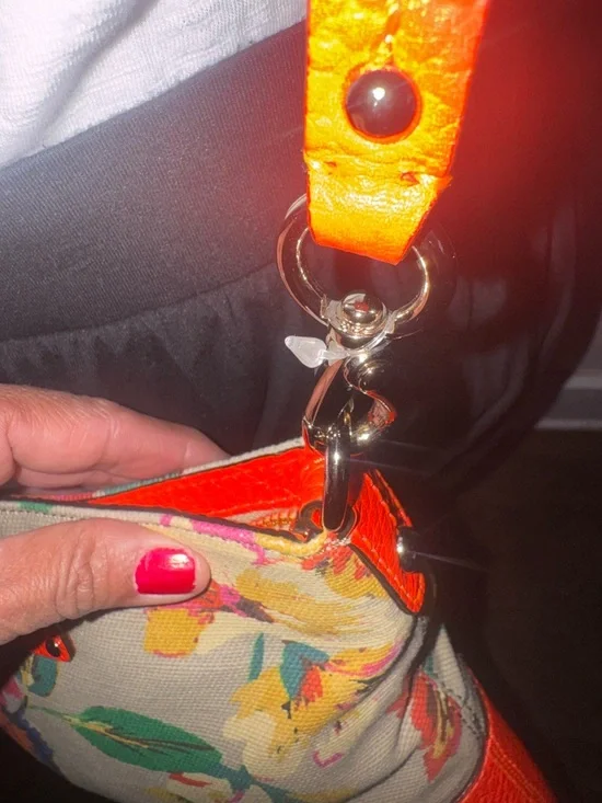 kate spade Floral Canvas Crossbody with Coral Trim- New With Out Tag‼️‼️‼️ - Picture 4 of 11